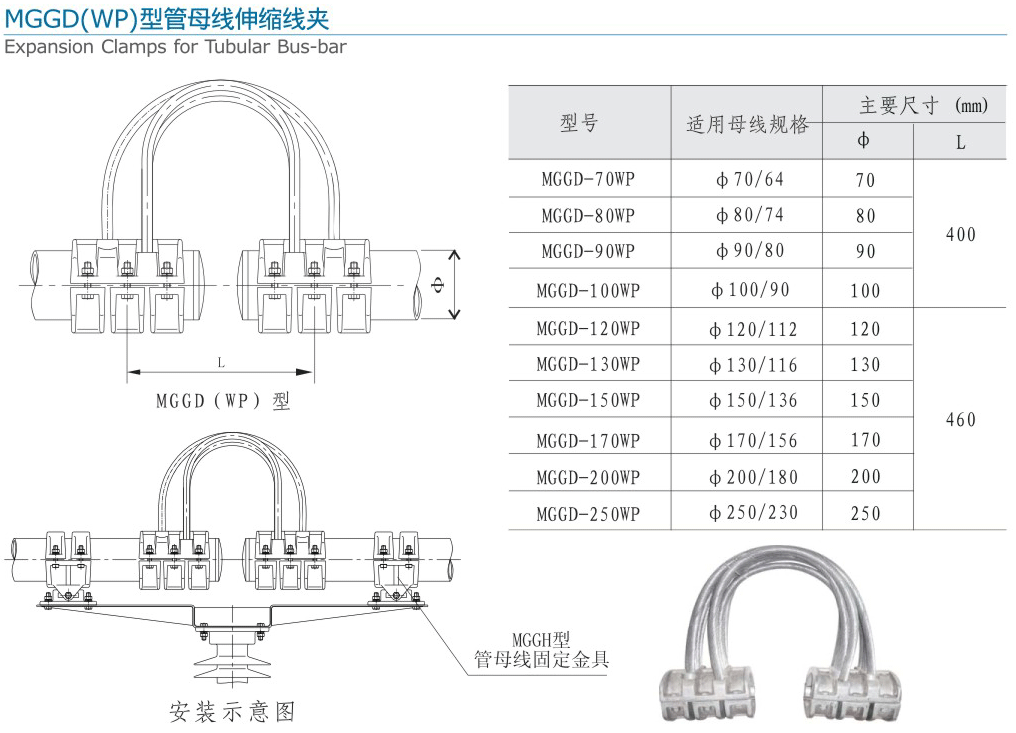 MGGD（WP）型管母線伸縮線夾
