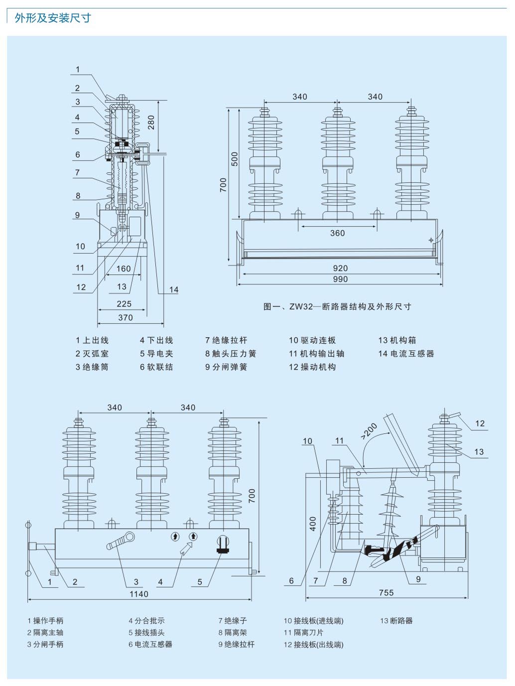 ZW32-12永磁戶外真空斷路器