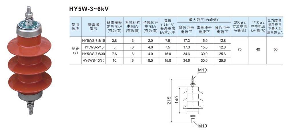 HY5W-3~6kV